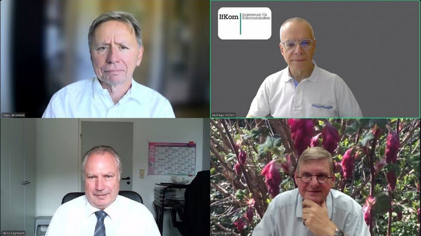 (v.l.n.r) oben: Prof. Dr. Klaus Jenewein, Andreas Hofert unten: Dr. Heinz Leymann, Prof. Dr. Ralph Dreher Bild: IfKom