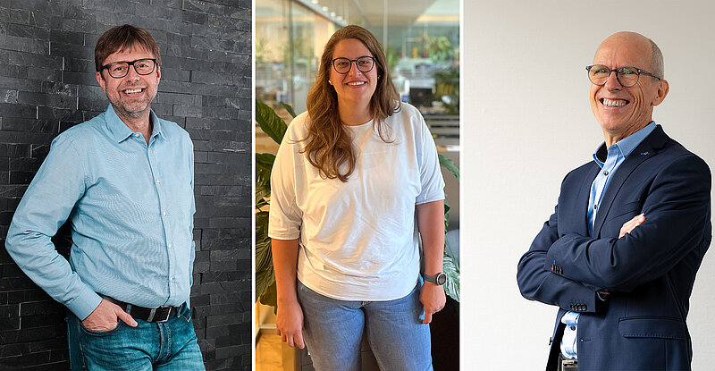 Die Vizepräsidenten des VDV (v. l.): Paul Sterzik, Julia Lechner, Ullrich Wille