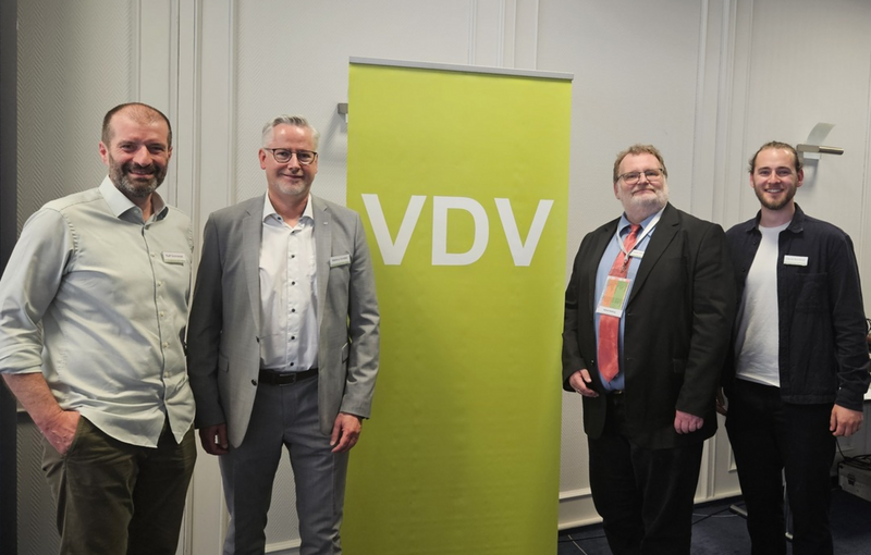 Das neue Präsidium des VDV (v. l.): Ralf Gromadzki (Schatzmeister), Markus Schäfer (Präsident), Rainer Kießling (Geschäftsführer) und Daniel Buchholz (Schriftführer) - Foto: Guido Baumann.